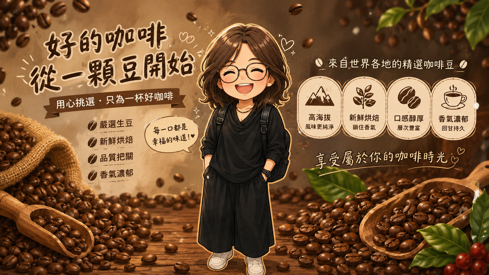 豆留手挑濾掛咖啡主視覺